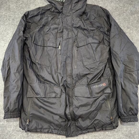 Burton Dryride Mens XL Black Hooded Shell Distraction Ski Snowboard Jacket - Picture 4 of 16